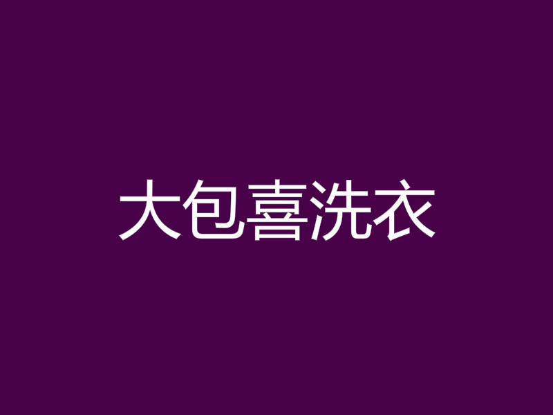 大包喜洗衣